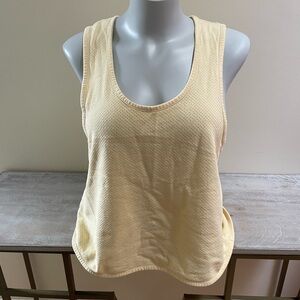 Varley Cream Sleeveless Relaxed Tank Top